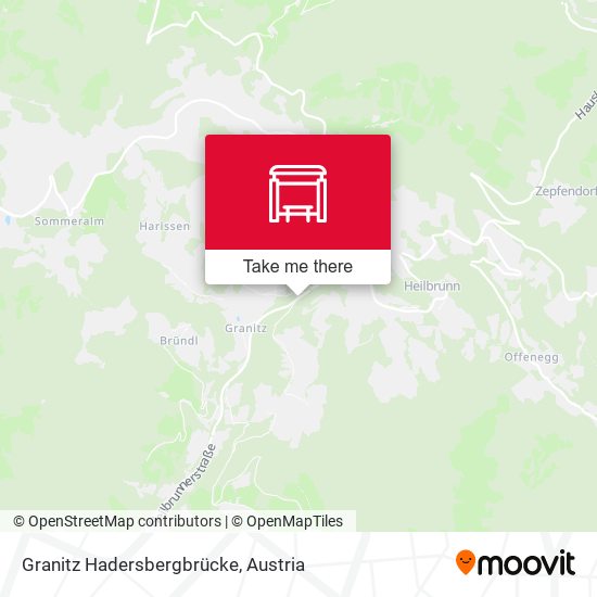 Granitz Hadersbergbrücke map
