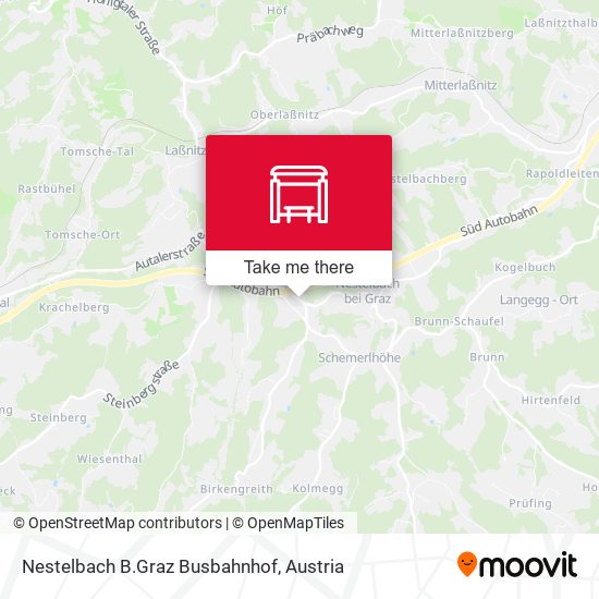 Nestelbach B.Graz Busbahnhof map