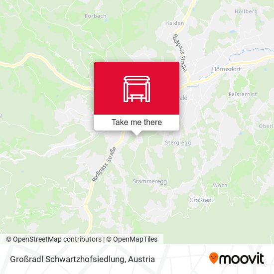 Großradl Schwartzhofsiedlung map