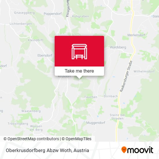 Oberkrusdorfberg Abzw Woth map