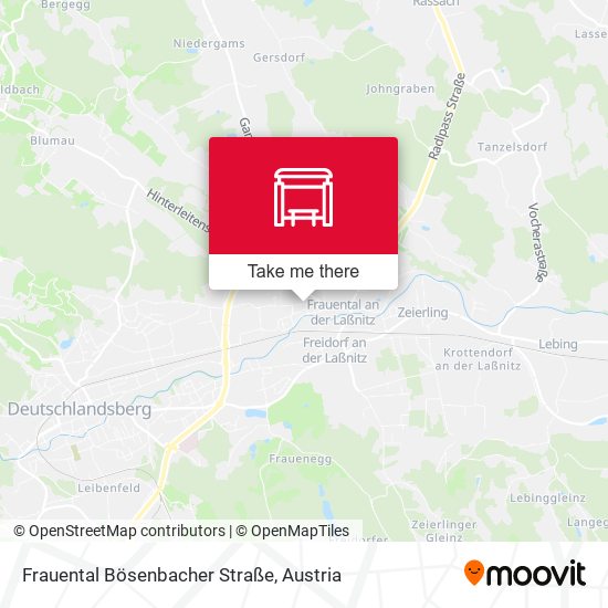 Frauental Bösenbacher Straße map