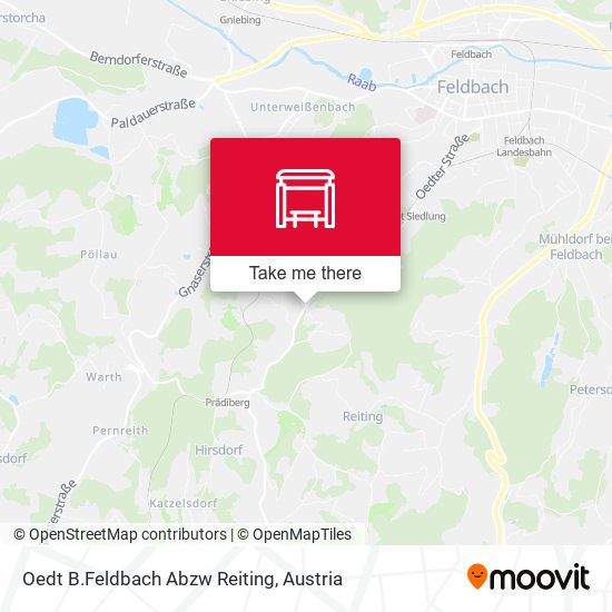 Oedt B.Feldbach Abzw Reiting map