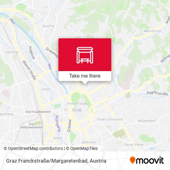 Graz Franckstraße / Margaretenbad map