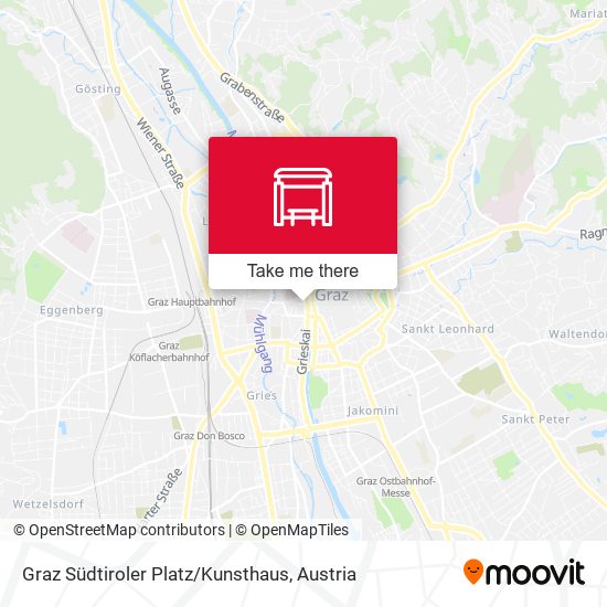 Graz Südtiroler Platz / Kunsthaus map