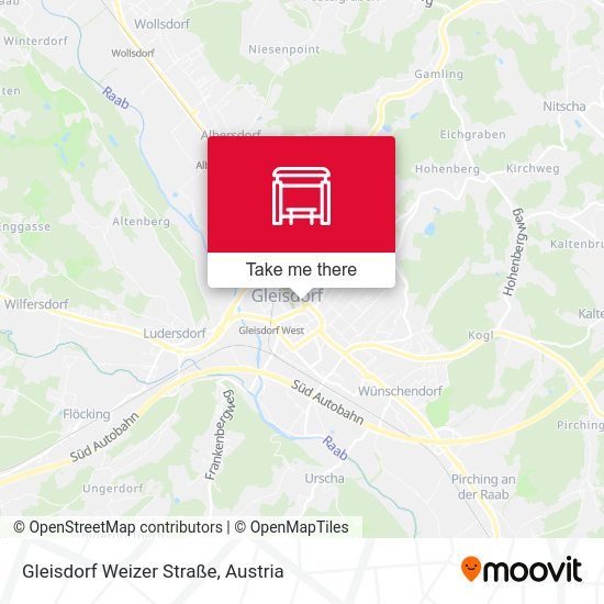 Gleisdorf Weizer Straße map