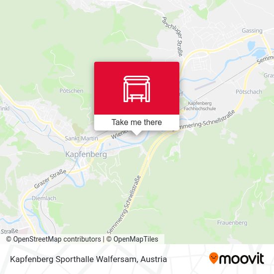 Kapfenberg Sporthalle Walfersam map