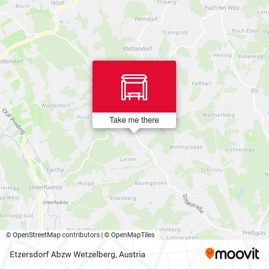Etzersdorf Abzw Wetzelberg map