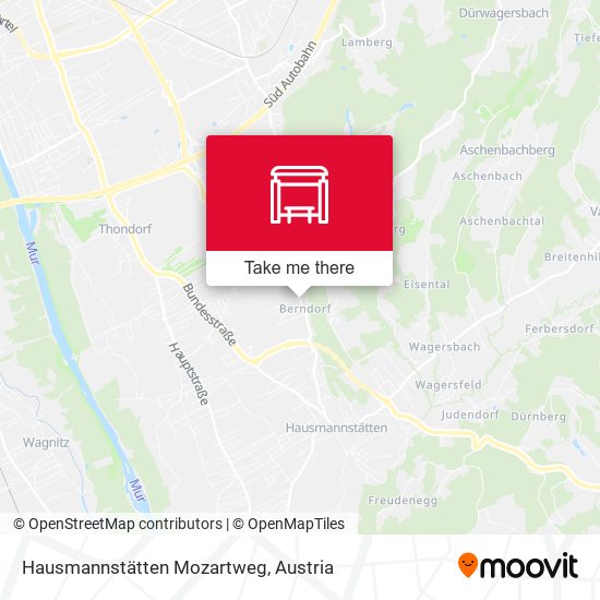 Hausmannstätten Mozartweg map