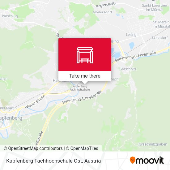 Kapfenberg Fachhochschule Ost map