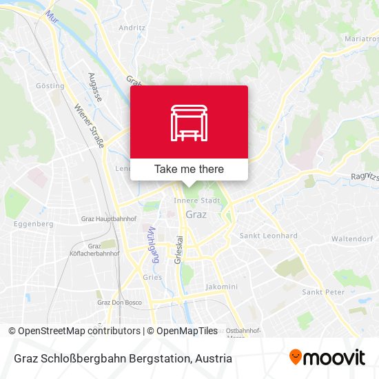 Graz Schloßbergbahn Bergstation map