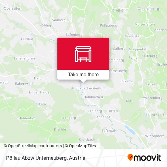Pöllau Abzw Unterneuberg map