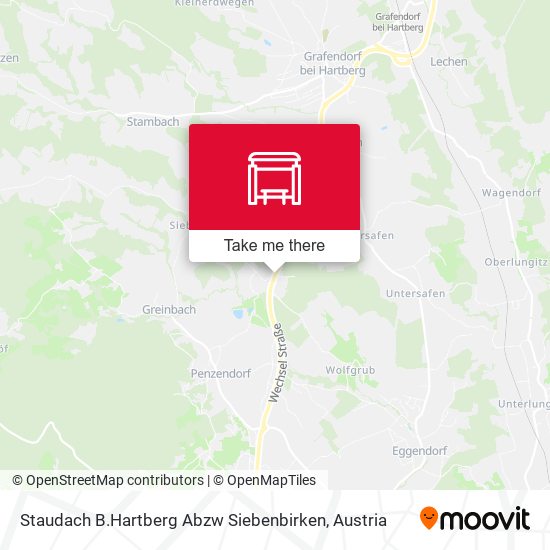 Staudach B.Hartberg Abzw Siebenbirken map