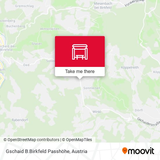 Gschaid B.Birkfeld Passhöhe map