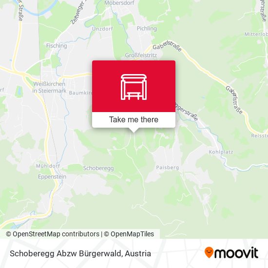 Schoberegg Abzw Bürgerwald map