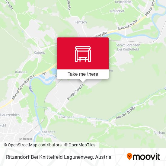 Ritzendorf Bei Knittelfeld Lagunenweg map