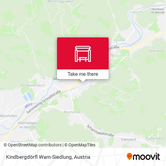 Kindbergdörfl Wam-Siedlung map