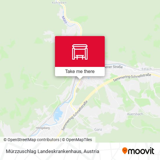 Mürzzuschlag Landeskrankenhaus map