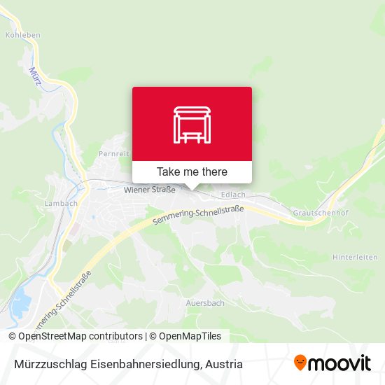 Mürzzuschlag Eisenbahnersiedlung map