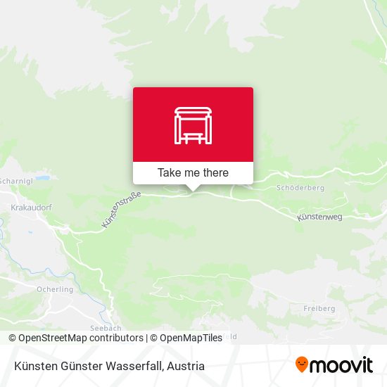 Künsten Günster Wasserfall map