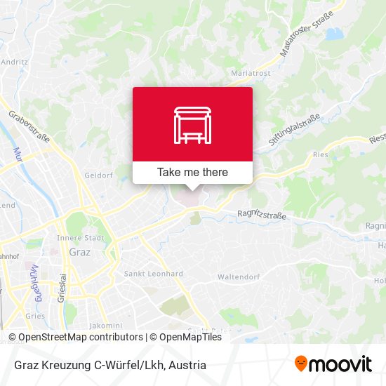 Graz Kreuzung C-Würfel/Lkh map