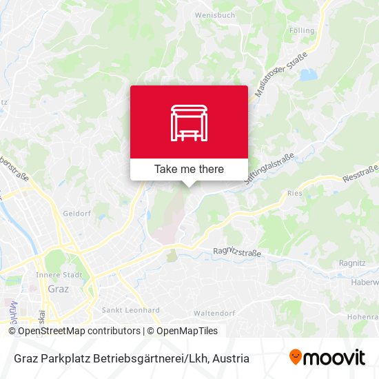 Graz Parkplatz Betriebsgärtnerei / Lkh map