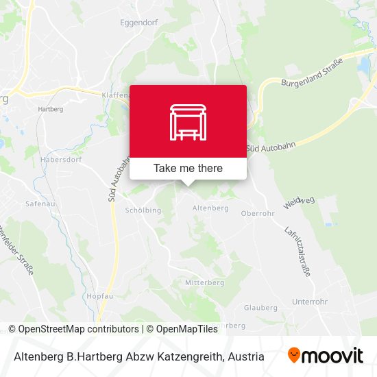 Altenberg B.Hartberg Abzw Katzengreith map