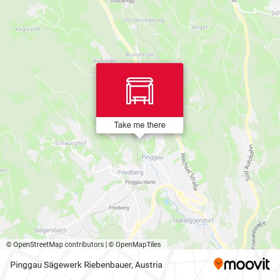 Pinggau Sägewerk Riebenbauer map