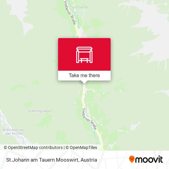 St.Johann am Tauern Mooswirt map