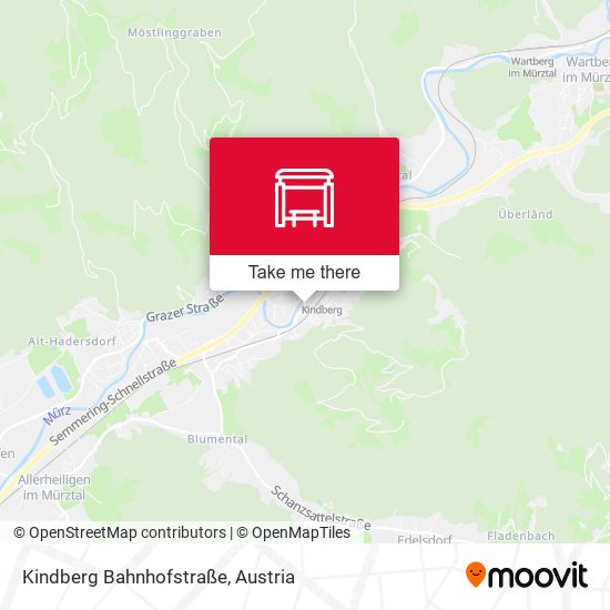 Kindberg Bahnhofstraße map