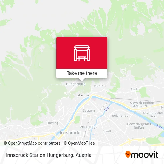 Innsbruck Station Hungerburg map