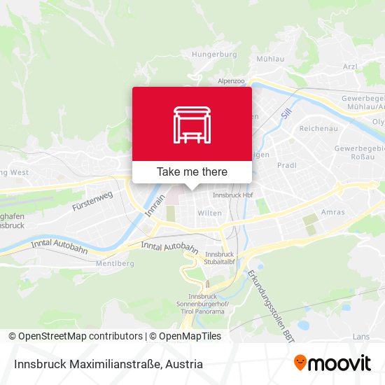 Innsbruck Maximilianstraße map