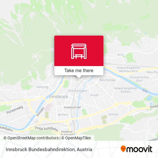Innsbruck Bundesbahndirektion map