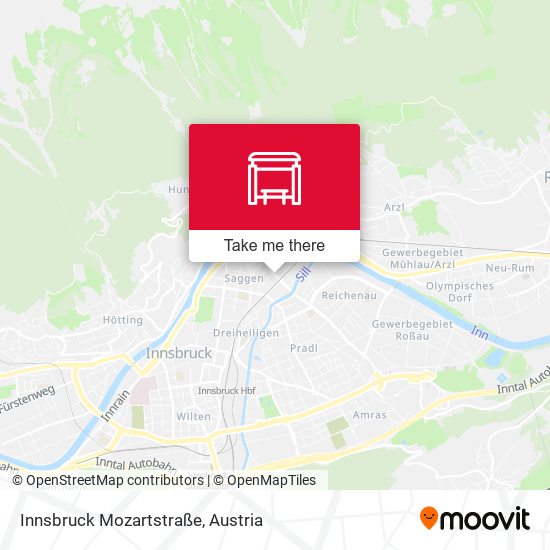 Innsbruck Mozartstraße map