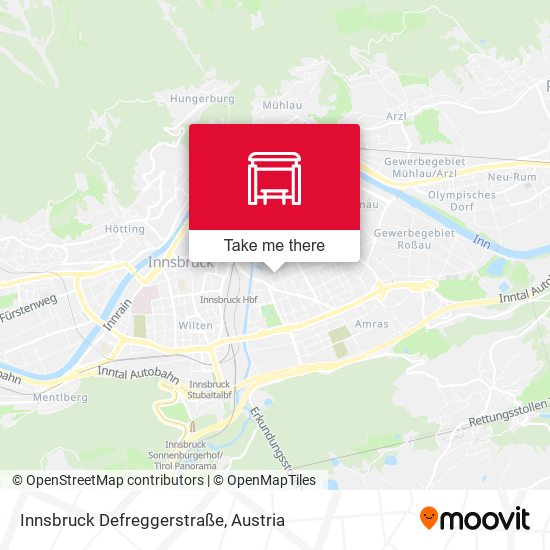 Innsbruck Defreggerstraße map