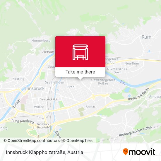 Innsbruck Klappholzstraße map