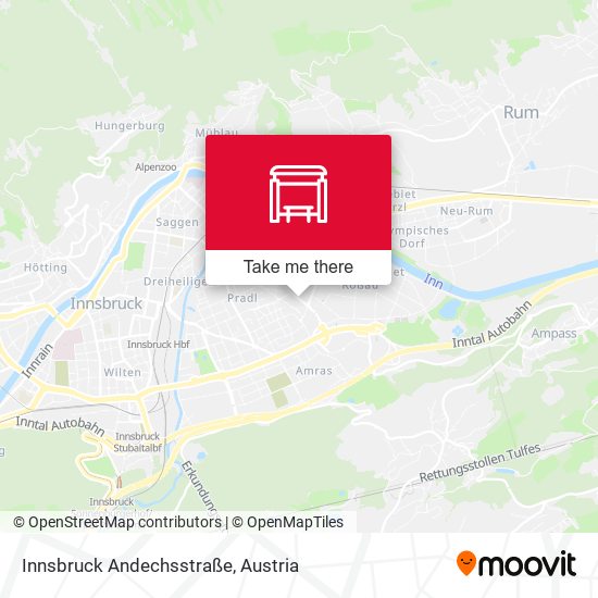 Innsbruck Andechsstraße map