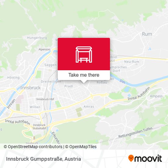 Innsbruck Gumppstraße map