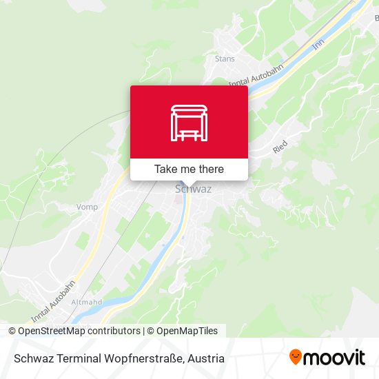 Schwaz Terminal Wopfnerstraße map