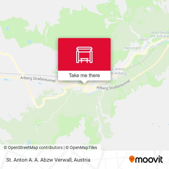 St. Anton A. A. Abzw Verwall map
