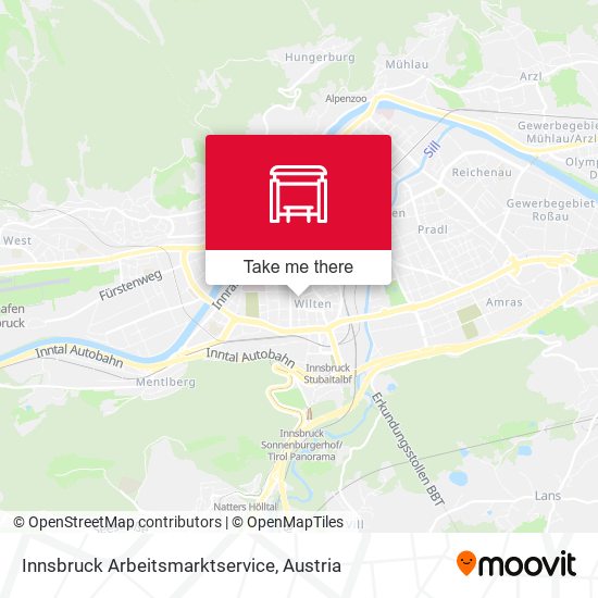 Innsbruck Arbeitsmarktservice map