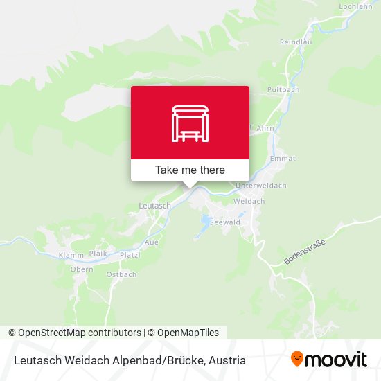 Leutasch Weidach Alpenbad / Brücke map