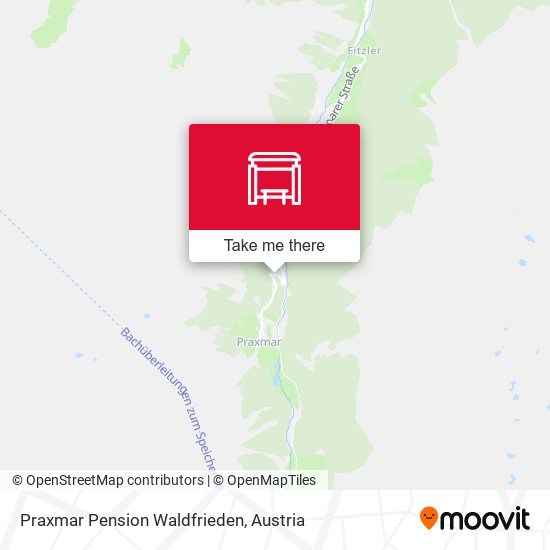 Praxmar Pension Waldfrieden map