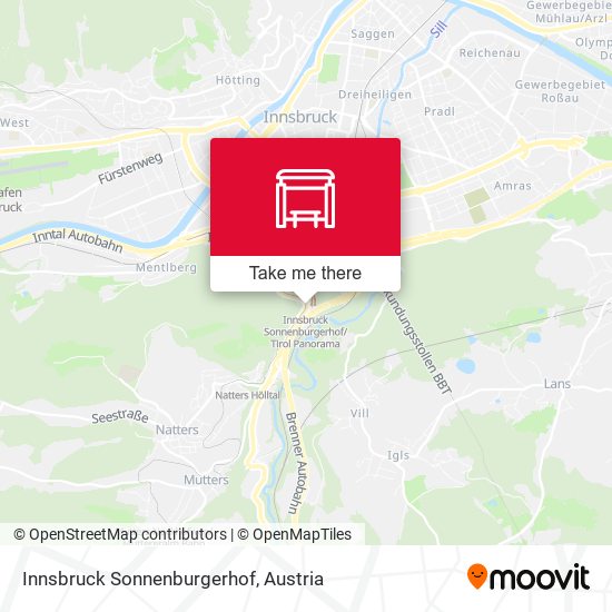 Innsbruck Sonnenburgerhof map