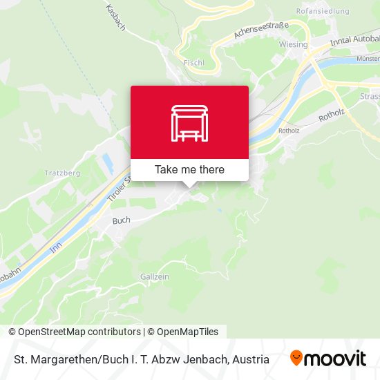 St. Margarethen / Buch I. T. Abzw Jenbach map