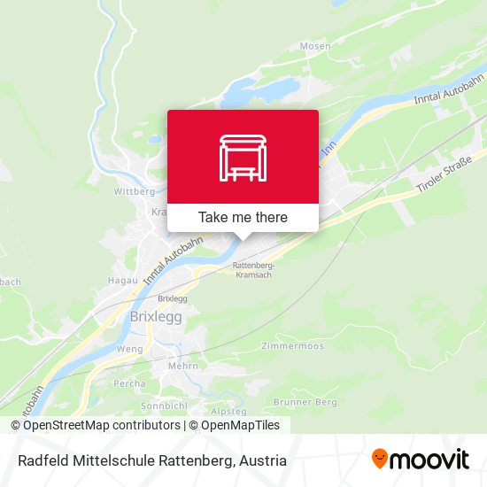 Radfeld Mittelschule Rattenberg map