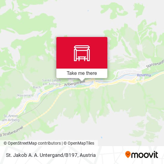 St. Jakob A. A. Untergand/B197 map