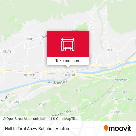 Hall In Tirol Abzw Bahnhof map