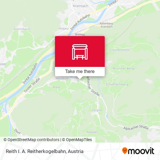 Reith I. A. Reitherkogelbahn map