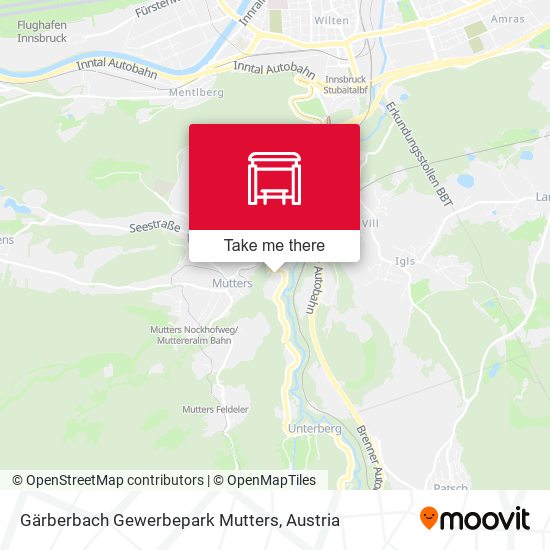 Gärberbach Gewerbepark Mutters map