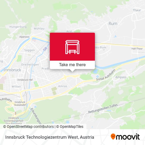 Innsbruck Technologiezentrum West map